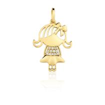 Pingente Menina em Ouro 18k P27208