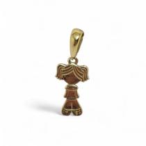 Pingente Menina Estilizada Prata ou Banhado em Ouro WG Pingente Menina Estilizada Prata ou Banhado em Ouro WG