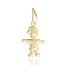 Pingente Menina Filha Em Ouro 18k Pequeno Mini Pingente Menina Filha Em Ouro 18k Pequeno Mini