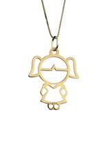 Pingente Menina Ouro 18k - 0.90 Pingente Menina Ouro 18k - 0.90