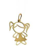 Pingente Menina Ouro 18k - 0.96