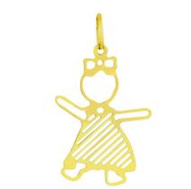Pingente menina vazado em ouro 18k Pingente menina vazado em ouro 18k
