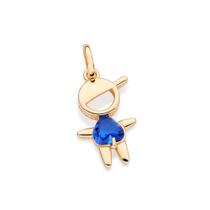 Pingente menino banhado a ouro AZUL 542877 Rommanel