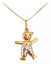 PINGENTE MENINO (BONECO) EM OURO 18K (cod6y)