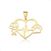 Pingente Menino Com Patinha Pet Ouro 18k Pingente Menino Com Patinha Pet Ouro 18k