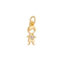 Pingente Menino Cravejado com Mini Zircônias Banhado em Ouro 18K Pingente Menino Cravejado com Mini Zircônias Banhado em Ouro 18K