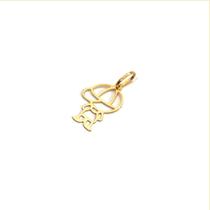 Pingente Menino Criança Em Ouro 18k