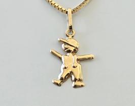 Pingente Menino, Em Ouro Amarelo 18K