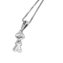 Pingente Menino Estilizado Prata ou Banhado em Ouro WG Pingente Menino Estilizado Prata ou Banhado em Ouro WG