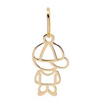 Pingente Menino Filho Boné Ouro10k Peso 0.1gr Com 11mm