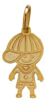 Pingente Menino Filho Fosco Ouro 18k Pingente Menino Filho Fosco Ouro 18k