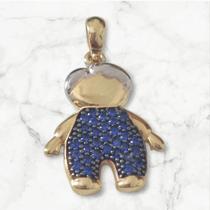 Pingente menino ouro 18k amarelo zirconio azul. ROSANGELA LIMA JOIAS Pingente menino ouro 18k amarelo zirconio azul. ROSANGELA LIMA JOIAS