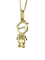 Pingente Menino Ouro 18K Zircônias - 2.31