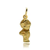 Pingente Menino Relevo 1,5 Cm Em Ouro 18K