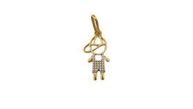 Pingente Menino Rhodium Ouro 18k Roishi - 0.37