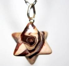 Pingente Merkabah de Jaspe Brecha com Montagem em Prata 950 - Atacado