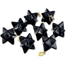 Pingente Merkabah de Obsidiana Negra Natural com Presilha Dourada - Atacado