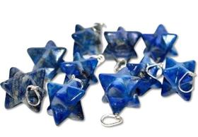 Pingente Merkabah de Pedra Lápis Lazúli com Montagem em Pino de Prata 950 - Atacado Pingente Merkabah de Pedra Lápis Lazúli com Montagem em Pino de Prata 950 - Atacado
