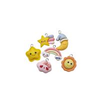 Pingente miçangas infantil bijuterias pulseiras colar brincos 20 pingentes sortidos Sol lua estrela