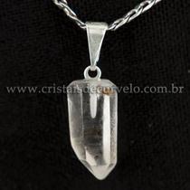 Pingente Micro Lemuria 15mm Cristal Prateado - Atacado