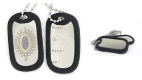 Pingente militar exército dogtag com corrente Pingente militar exército dogtag com corrente