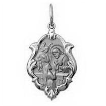 Pingente Mini 1cm Nossa Senhora Aparecida Retangular Ouro 18k Branco k050 Pingente Mini 1cm Nossa Senhora Aparecida Retangular Ouro 18k Branco k050