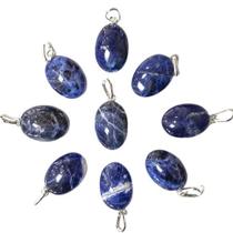 Pingente Mini Cabochão Oval de Sodalita Azul 20mm com Pino de Prata 950 - Atacado Pingente Mini Cabochão Oval de Sodalita Azul 20mm com Pino de Prata 950 - Atacado