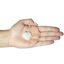 PINGENTE MINI CORAÇÃO QUARTZO BRANCO - (1,5 a 3)cm