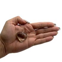 PINGENTE MINI CORAÇÃO QUARTZO FUMÊ - (1,5 a 3)cm