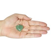 PINGENTE MINI CORAÇÃO QUARTZO VERDE - (1,5 a 3)cm