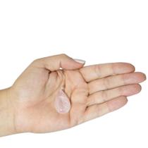 PINGENTE MINI GOTA QUARTZO ROSA - (2,5 a 3,5)cm - PRATA 925 PINGENTE MINI GOTA QUARTZO ROSA - (2,5 a 3,5)cm - PRATA 925