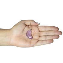 PINGENTE MINI LUA AMETISTA - (2,5 a 4)cm - PRATA 925