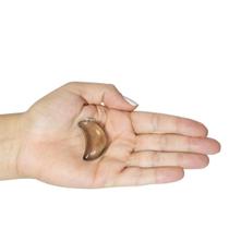 PINGENTE MINI LUA QUARTZO FUMÊ - (2,5 a 4)cm - PRATA 925