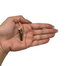 PINGENTE MINI OBELISCO QUARTZO VERMELHO - (2 a 4,5)cm - PRATA 925