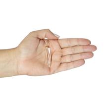 PINGENTE MINI PONTA FACETADA CRISTAL - (3 a 5)cm - BANHO DE OURO