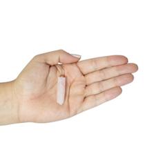 PINGENTE MINI PONTA FACETADA QUARTZO ROSA - (3 a 5)cm