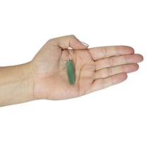 PINGENTE MINI PONTA FACETADA QUARTZO VERDE - (3 a 5)cm