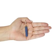 PINGENTE MINI PONTA QUARTZO AZUL - (3 a 5)cm - BANHO DE OURO