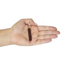 PINGENTE MINI PONTA QUARTZO VERMELHO - (3 a 5)cm - BANHO DE OURO