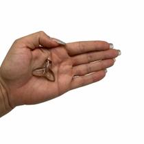 PINGENTE MINI RABO DE BALEIA / RABO DE SEREIA QUARTZO FUMÊ - (1,5 a 3)cm - PRATA 925