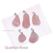 Pingente Natural De Quartzo Rosa - Amor E Autoestima