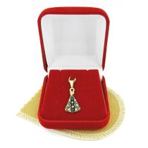 Pingente Nossa Senhora Aparecida 22Mm Folheada Ouro Pi187