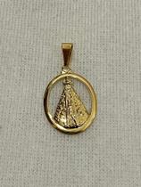 Pingente Nossa Senhora Aparecida Banhado a Ouro 18k