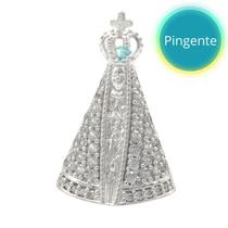 Pingente nossa senhora aparecida grande - prata925