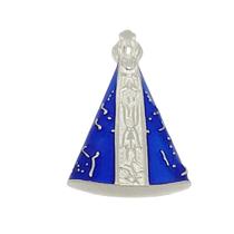 Pingente Nossa Senhora Aparecida Manto Azul Prata 925 - Raio De Luz