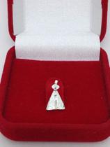 Pingente Nossa Senhora Aparecida Mini Em Prata 925 Italiano