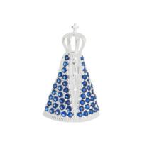 Pingente Nossa Senhora Aparecida Prata 925 2cm X 2,8cm Religioso