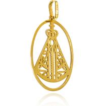 Pingente Nossa Senhora Aparecida Vazado Ouro 18k 750