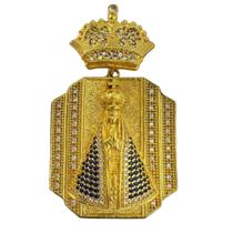 Pingente Nossa Senhora Coroa (g) - Banhado a Ouro 18k