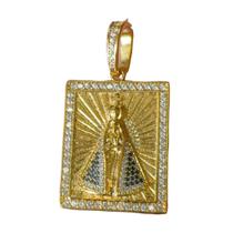 Pingente Nossa Senhora Cravejada - Banhado a ouro 18k